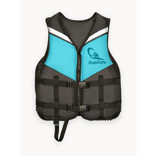 SupSafe спасательный жилет до 100 кг, 50-52 черный; бирюзовый