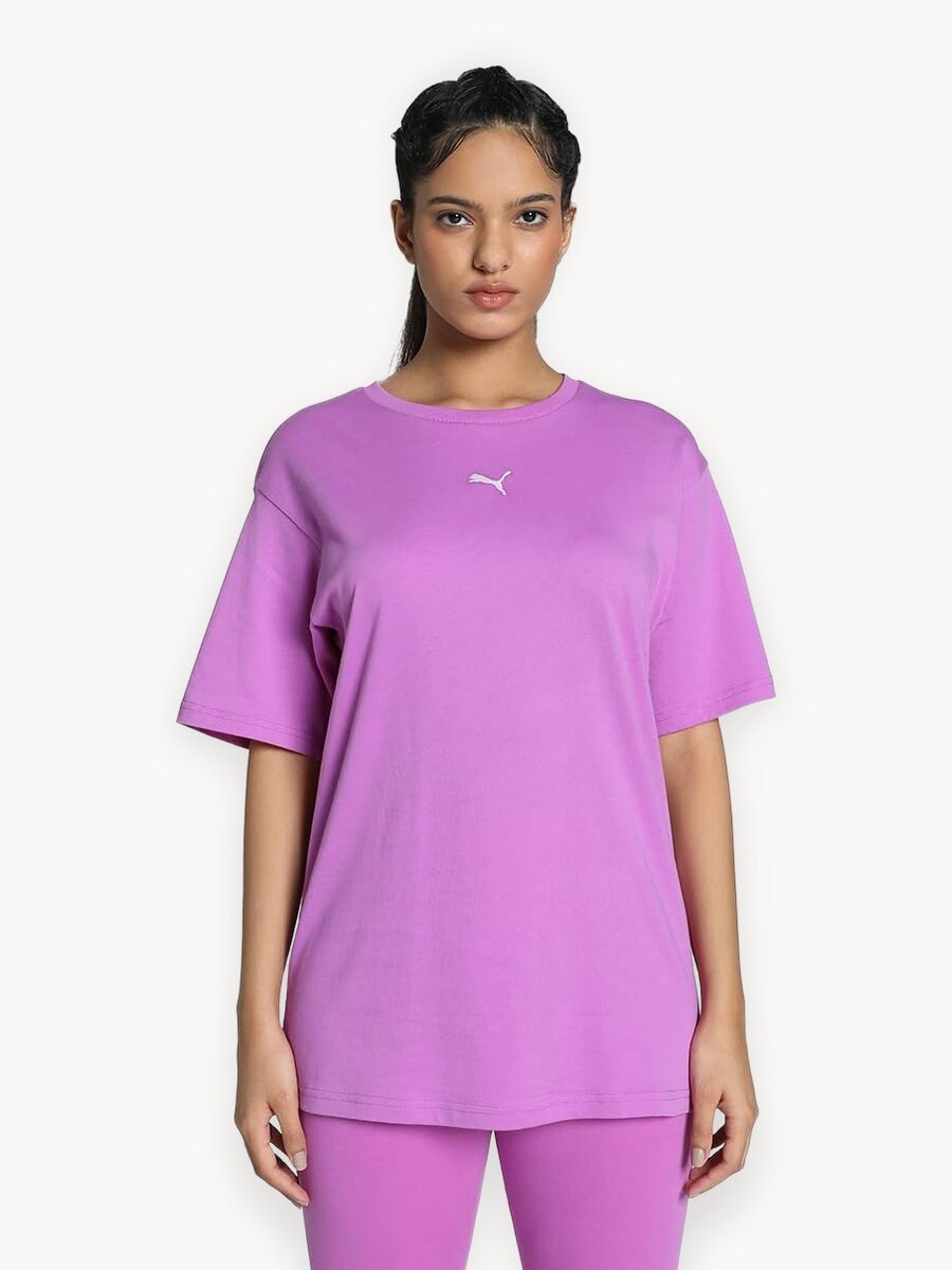 Футболка PUMA ESS Relaxed, размер L, фиолетовый