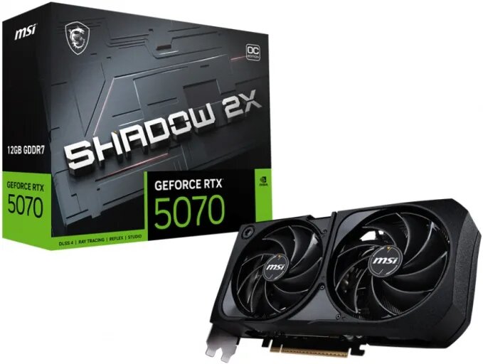Видеокарта MSI GeForce RTX 5070 SHADOW 2X OC, 12 ГБ