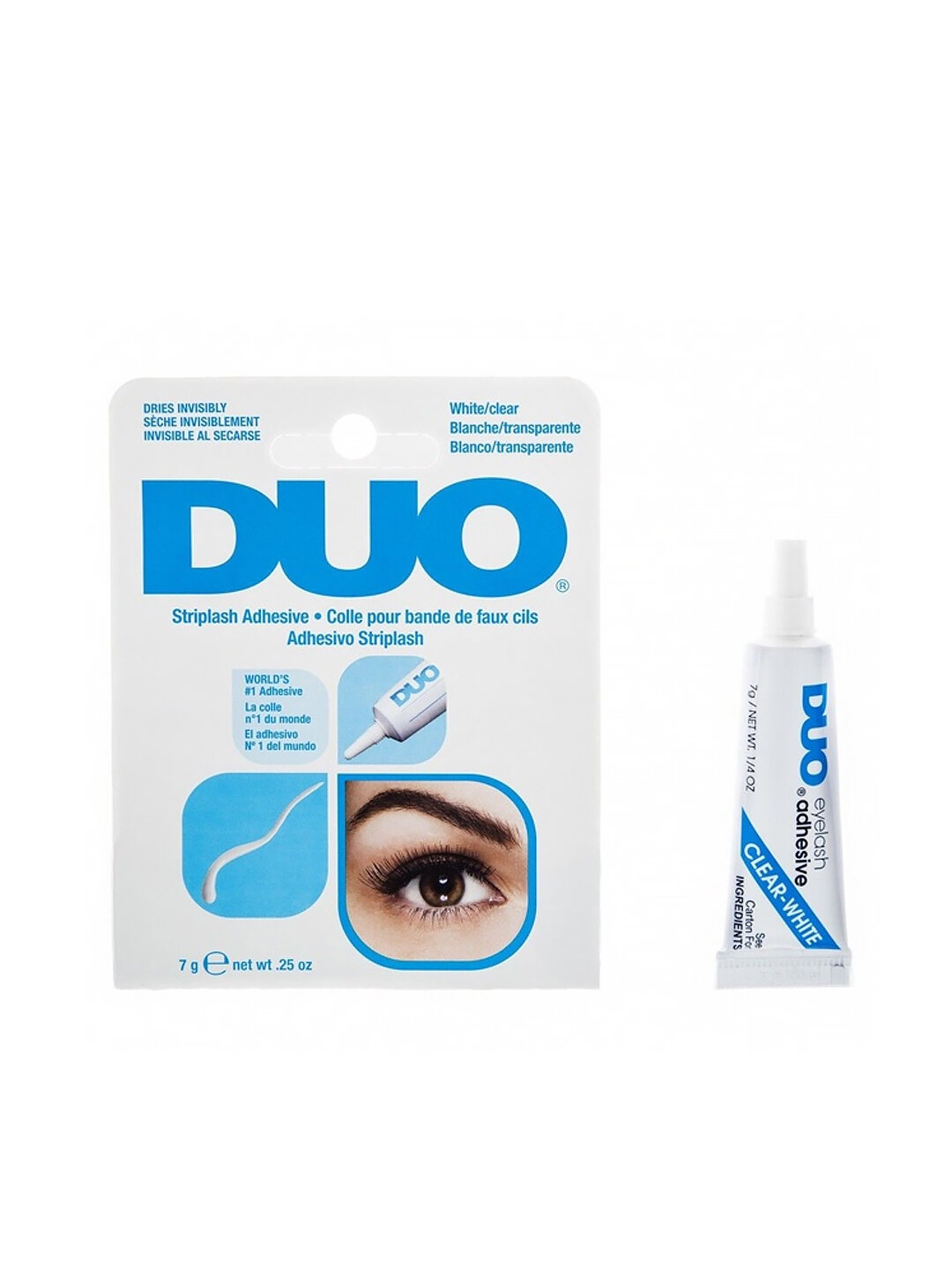 Клей для накладных ресниц Duo Strip Lash Adhesive, водостойкий, White/Clear, для повседневного и праздничного макияжа 7гр