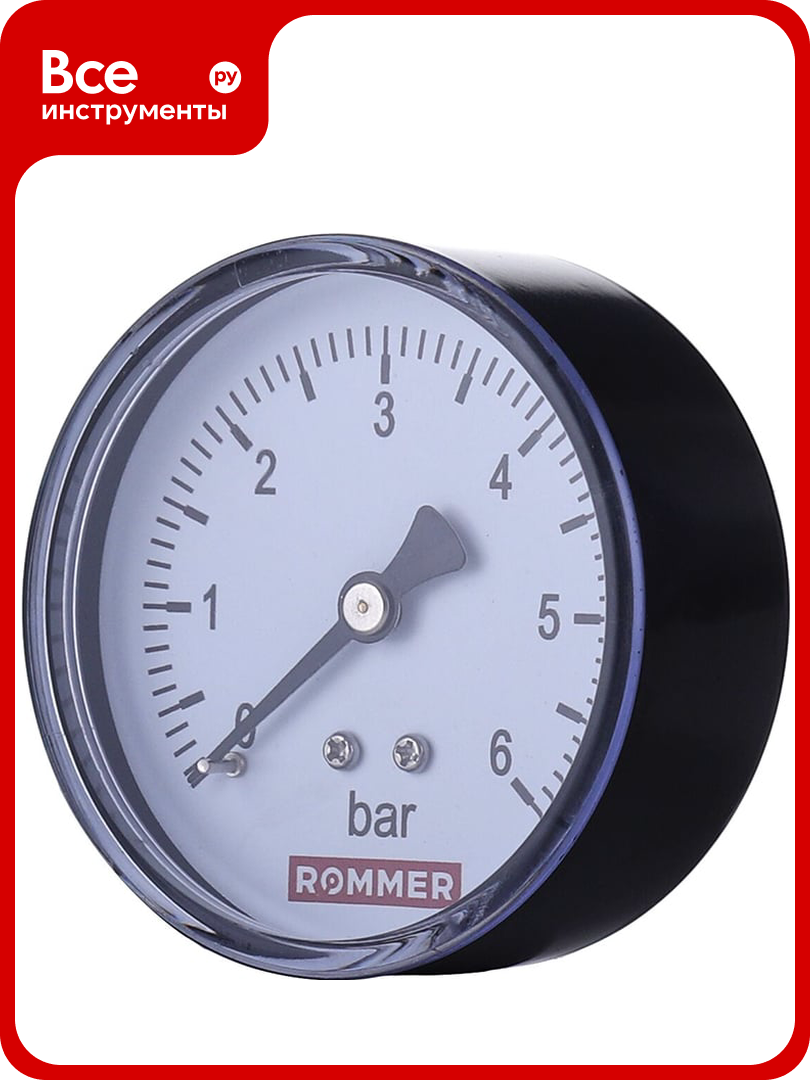 Манометр ROMMER аксиальный корпус dn 50 мм 1/4