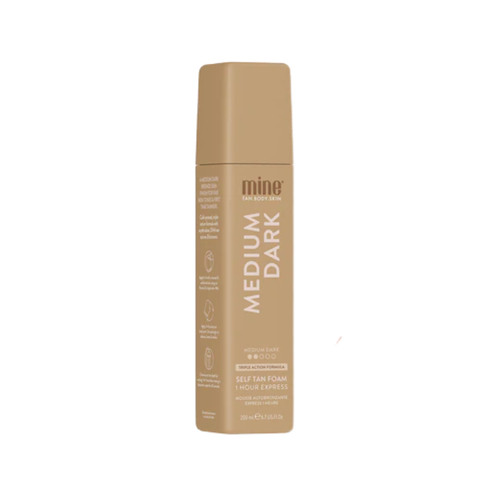 фото Мусс-автозагар для моментального загара minetan medium dark self tan foam 200 мл