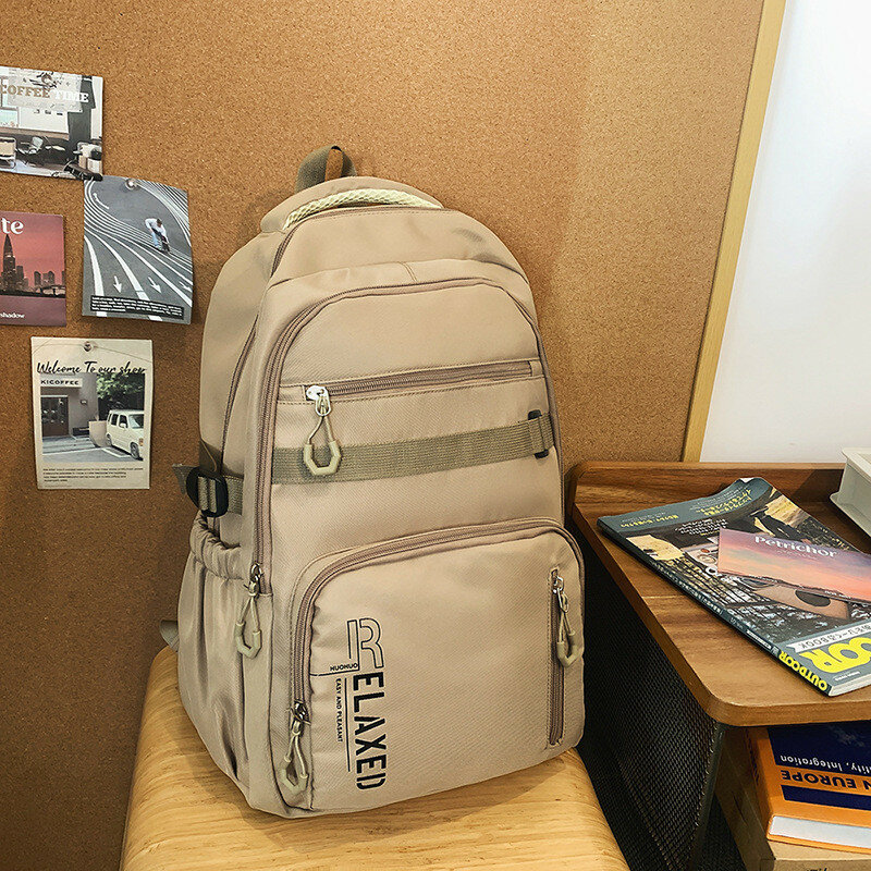 Urban style рюкзак с водонепроницачным нейлоном и отсеком для ноутбука для школьников и студентов khaki
