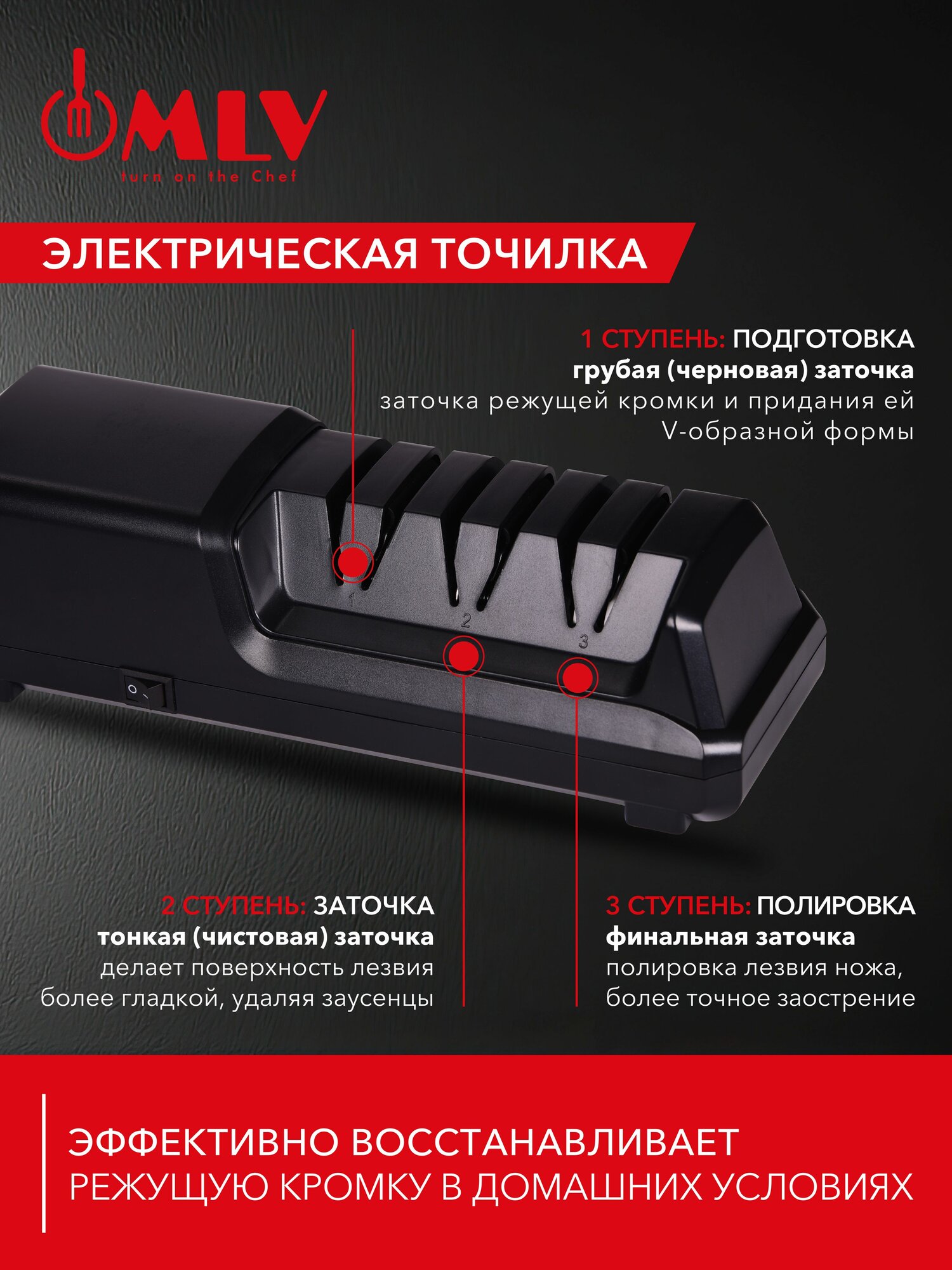 MLV Электрическая точилка для ножей AIMI — фото 1