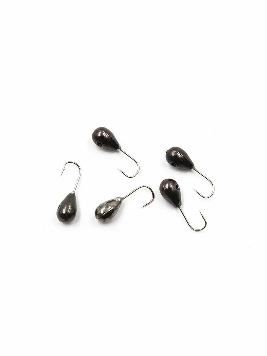 Мормышка вольфрамовая яман Капля с отверстием р.3 вес 030 цв. черн. никель(уп.5 шт.) Я-МР0531