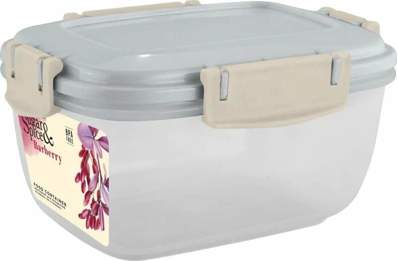 Контейнер для продуктов Sugar&Spice Barberry герм. 045л прямоуг. трюфель SE224510025