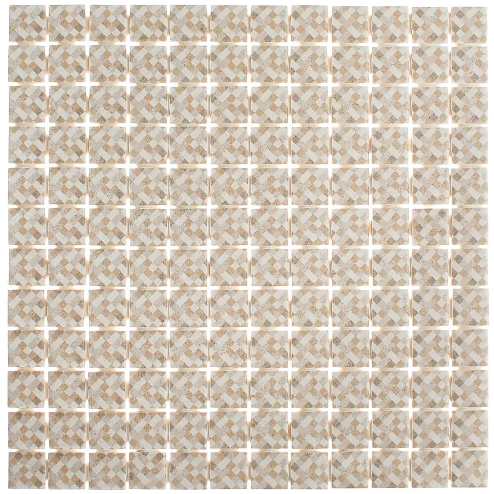 Керама марации Золотой пляж мозаика 298x298x3.5мм цвет бежевый