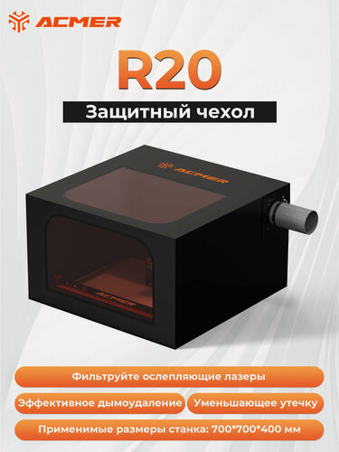 Изображение товара Защитный чехол ACMER R20, устойчивый к высоким температурам и огнестойкий, черная огнестойкая ткань