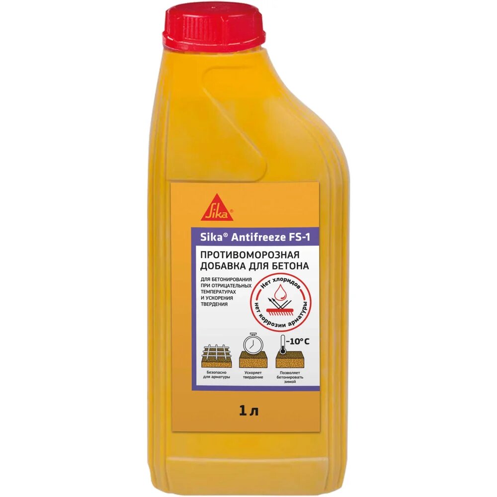 SIKA Antifreeze FS-1 Противоморозная добавка для бетонов и растворов до -10С. Канистра 1 л. 525734