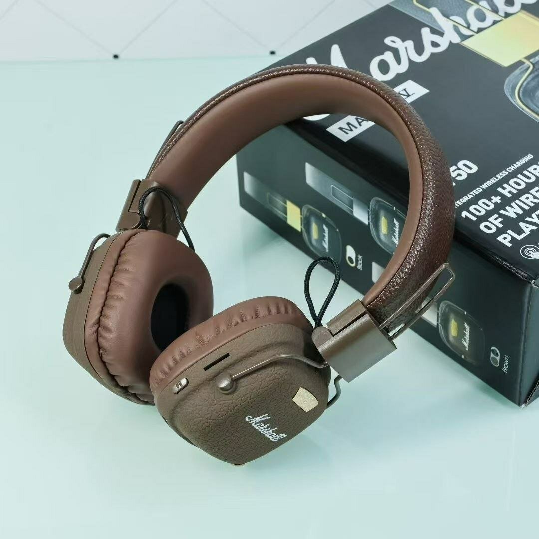 Беспроводные Bluetooth наушники MARSHALL, микрофон, работают без аккумулятора, наушники, для игра