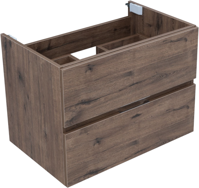 Тумба под раковину без столешницы Aquanet Алвита New 70 подвесная дуб веллингтон табак 2 ящика