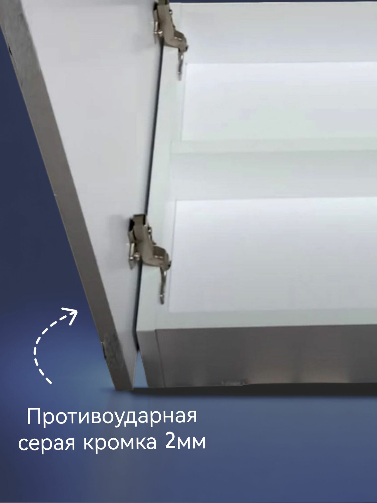 Зеркальный шкаф "Грей-50 белый" правый/левый для ванной Kaksa 500х500х120мм, шкаф с полками, хранение в ванной — фото 1