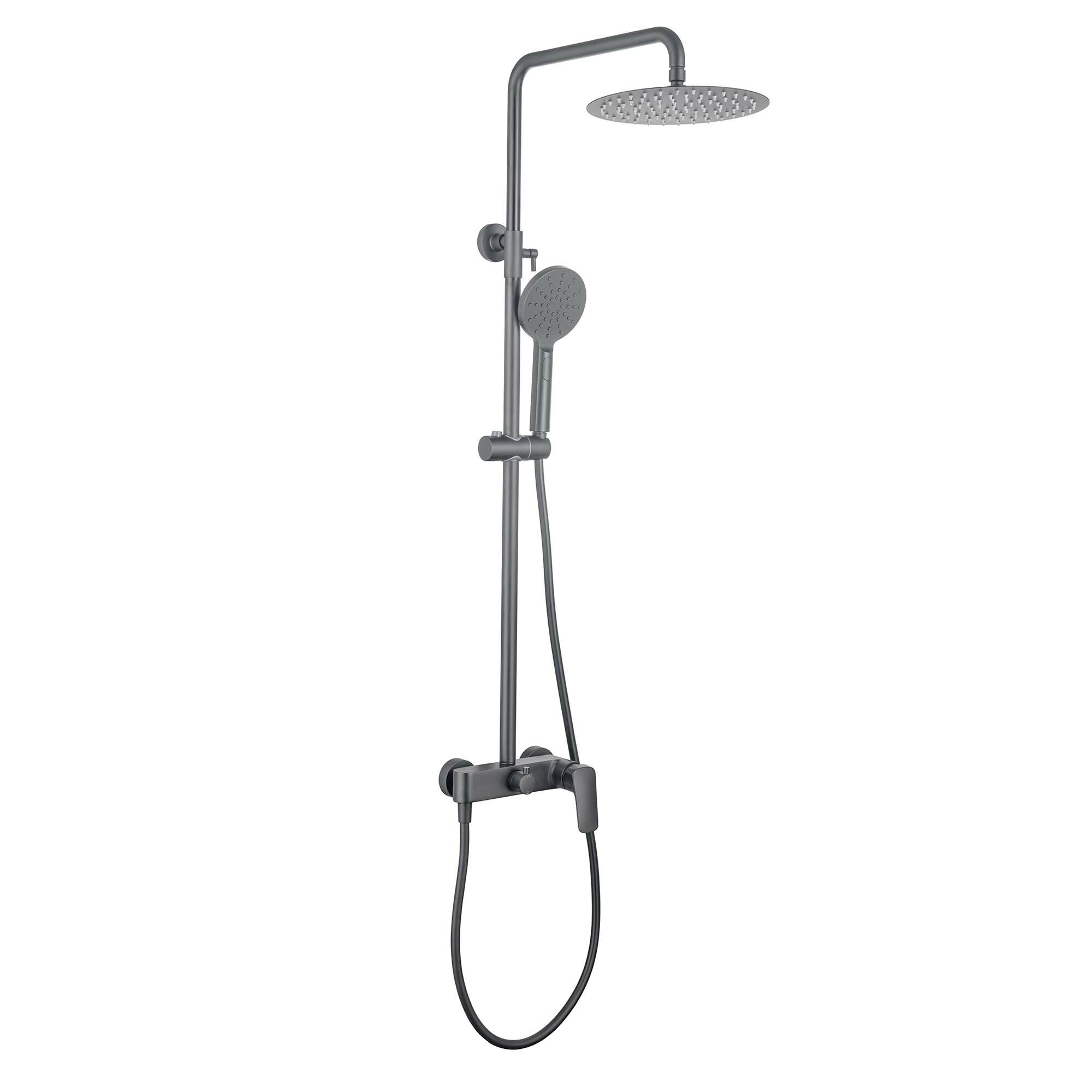 Душевая система 3jet Aquatek AQ2060BGM вега, оружейная сталь