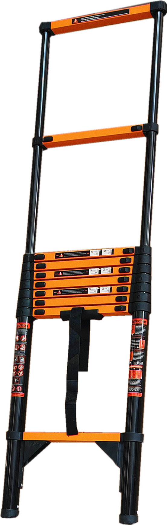 Лестница BESTENHAUS телескопическая 10 ступеней рабочая высота 310 см максимальная нагрузка 150 кг