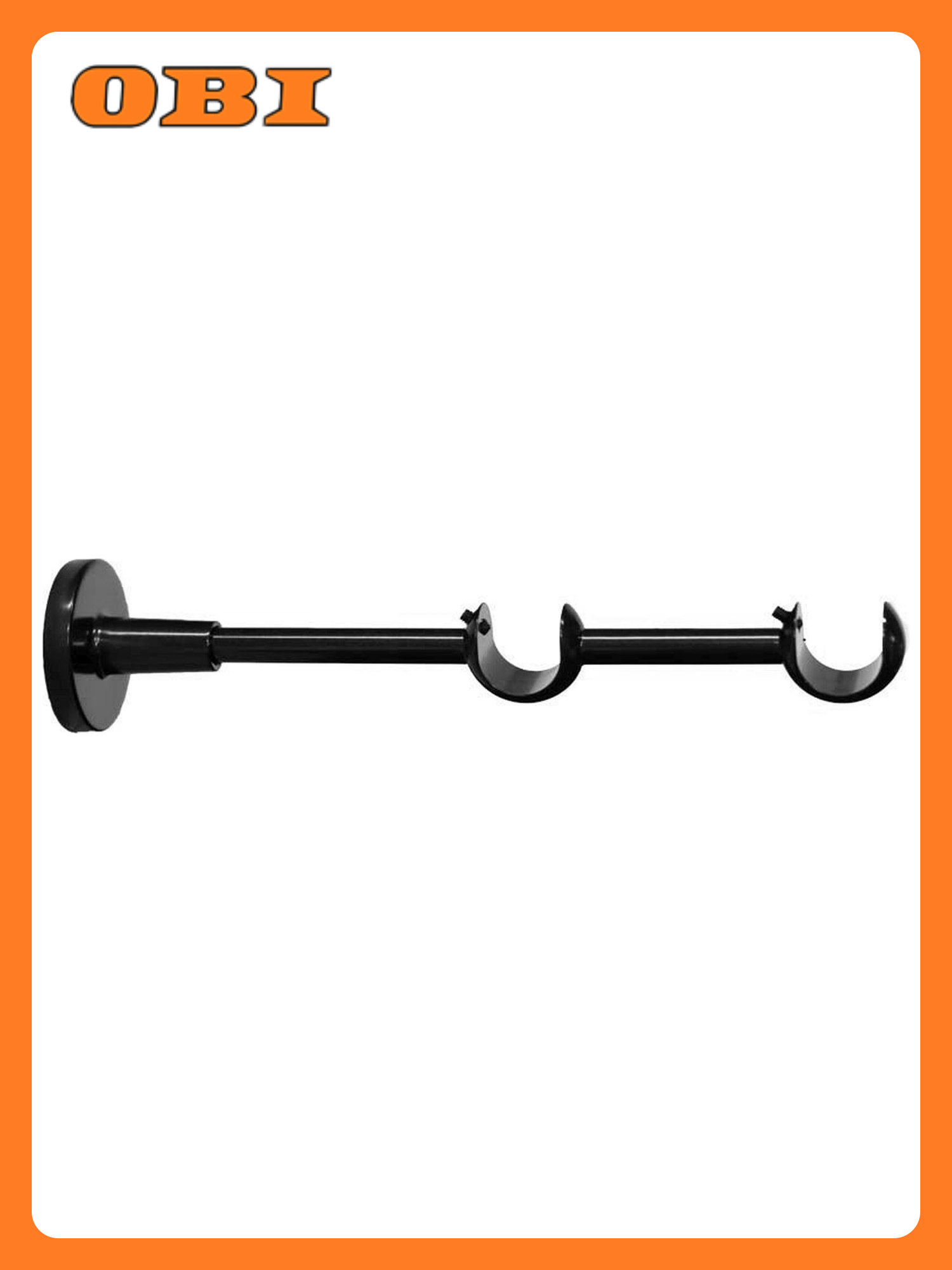 Держатель двухрядный HOME ACCESSORY 20.56.605 черный d20 мм 1 шт