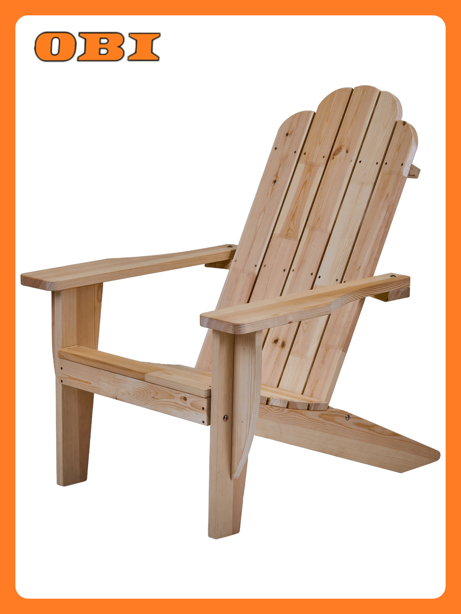 Кресло-адирондак INTERLINK ройял дерево неокрашенный 100х80х100 см