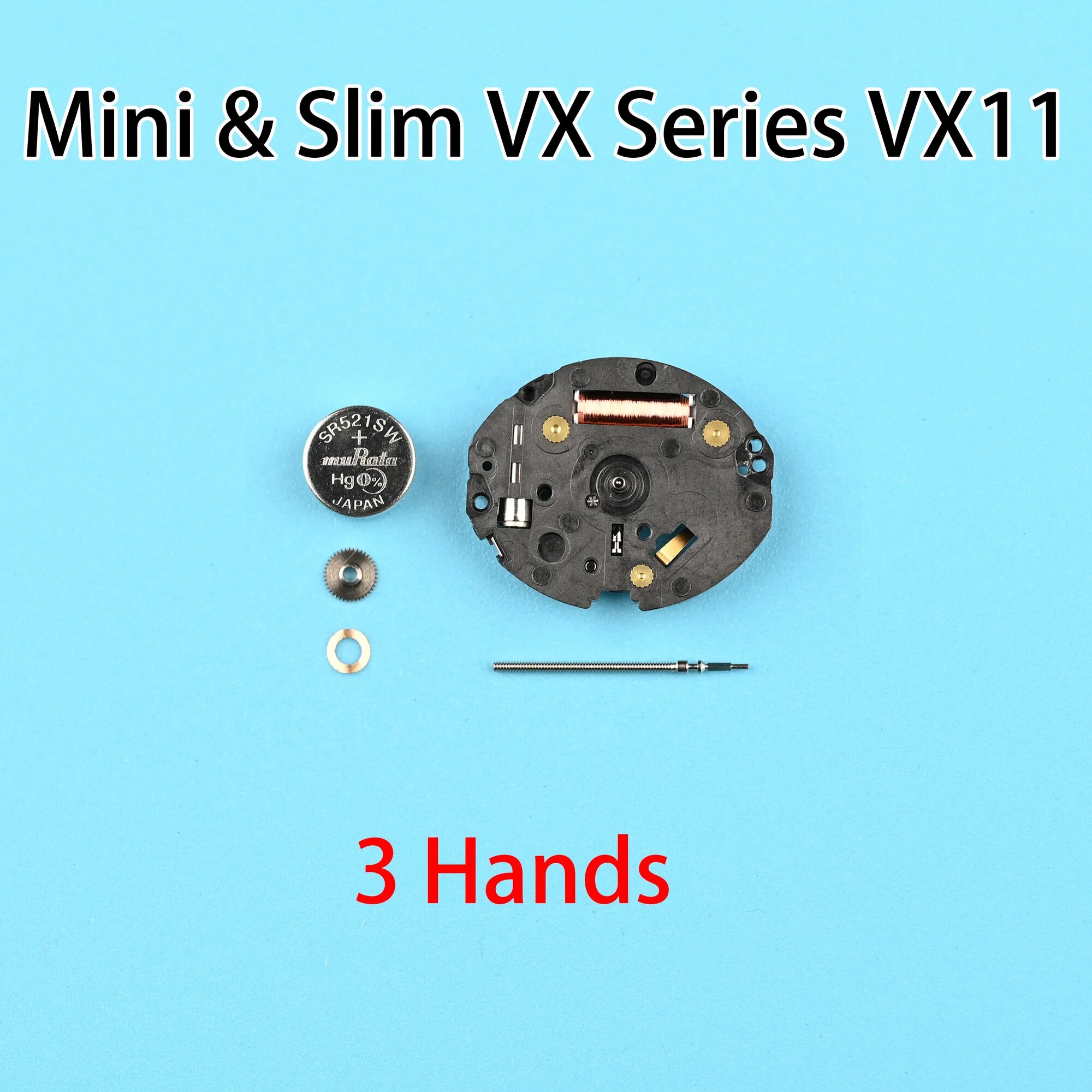 Подлинный механизмVX00 VX01 VX10 VX11 VX50 VX51 Мини и тонкий кварцевый механизм серии VX с 2 стрелками/3 стрелки