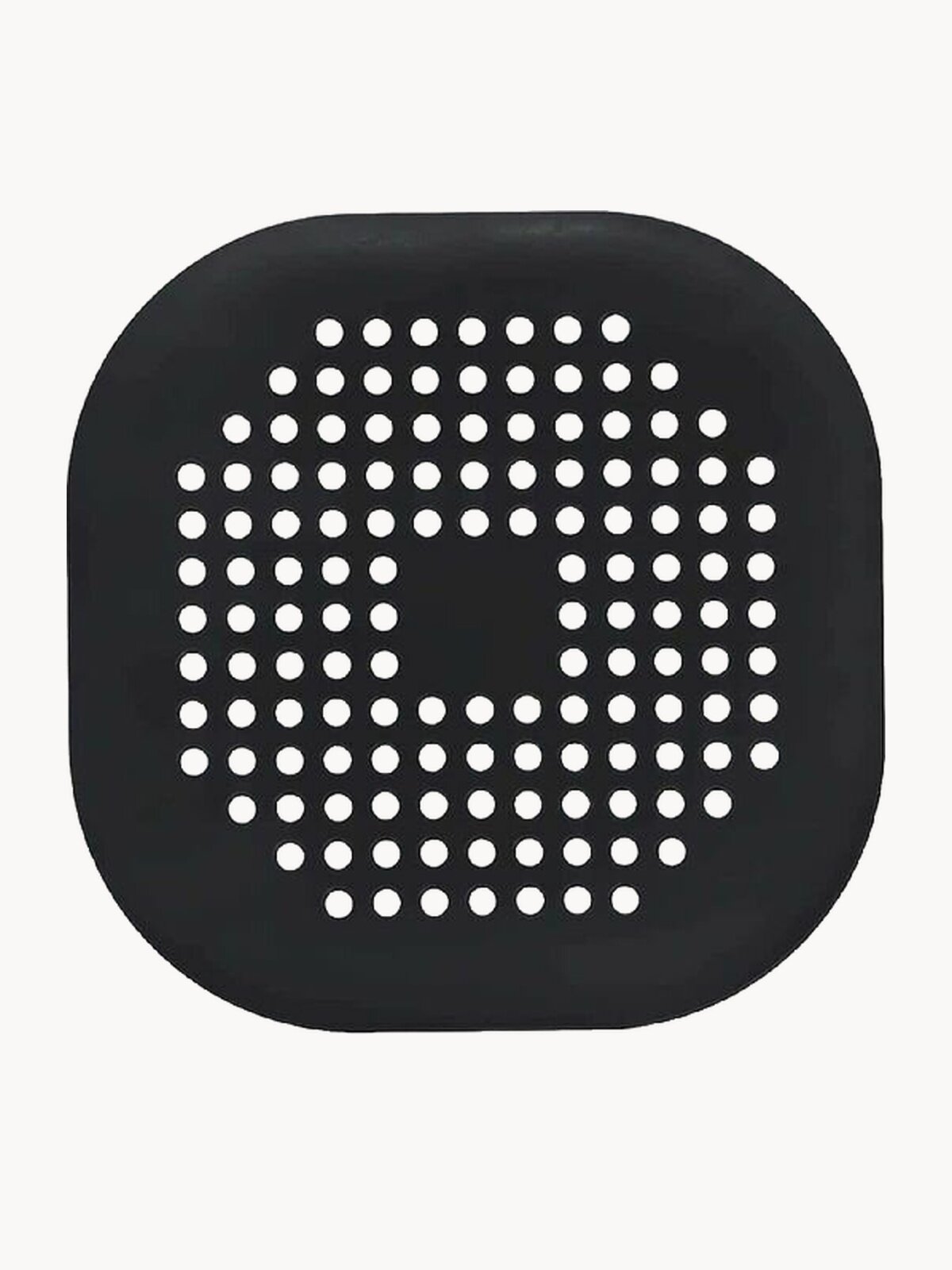 Сетка-фильтр Edilium, для раковины, силиконовый, черный, на присосках, 14.5х14.5см