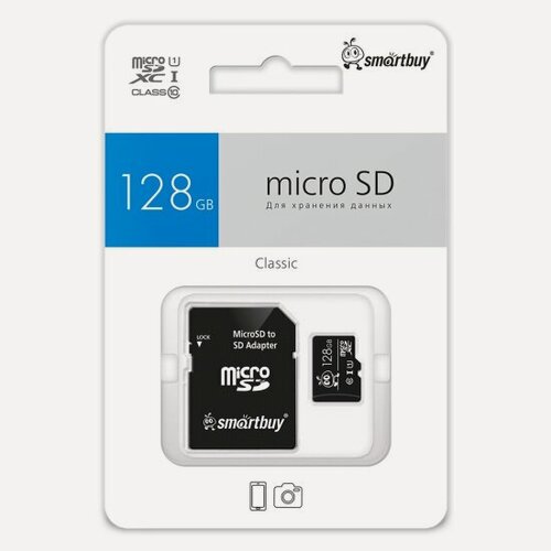 Изображение товара Карта памяти Smartbuy micro SDXC 128Gb Class 10 UHS-I + ADP