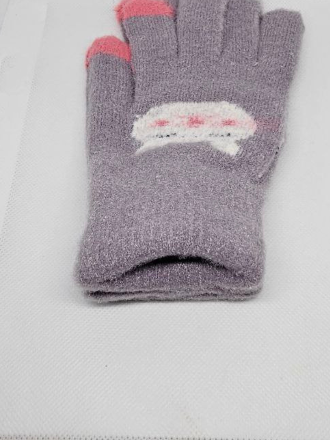 Перчатки  для девочек и женщин, размер 7-16, светло-серый — фото 1