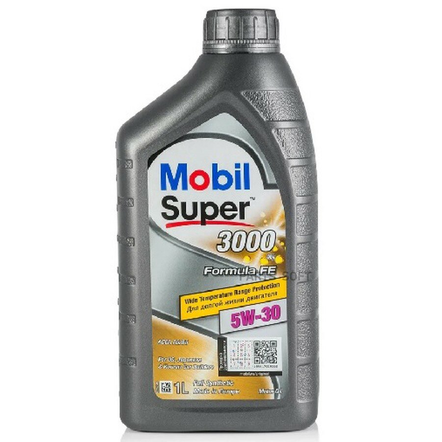 Масло моторное Mobil Super 3000 X1 Formula FE 5W30 1л от официального дистрибьютора, MOBIL, артикул 151522
