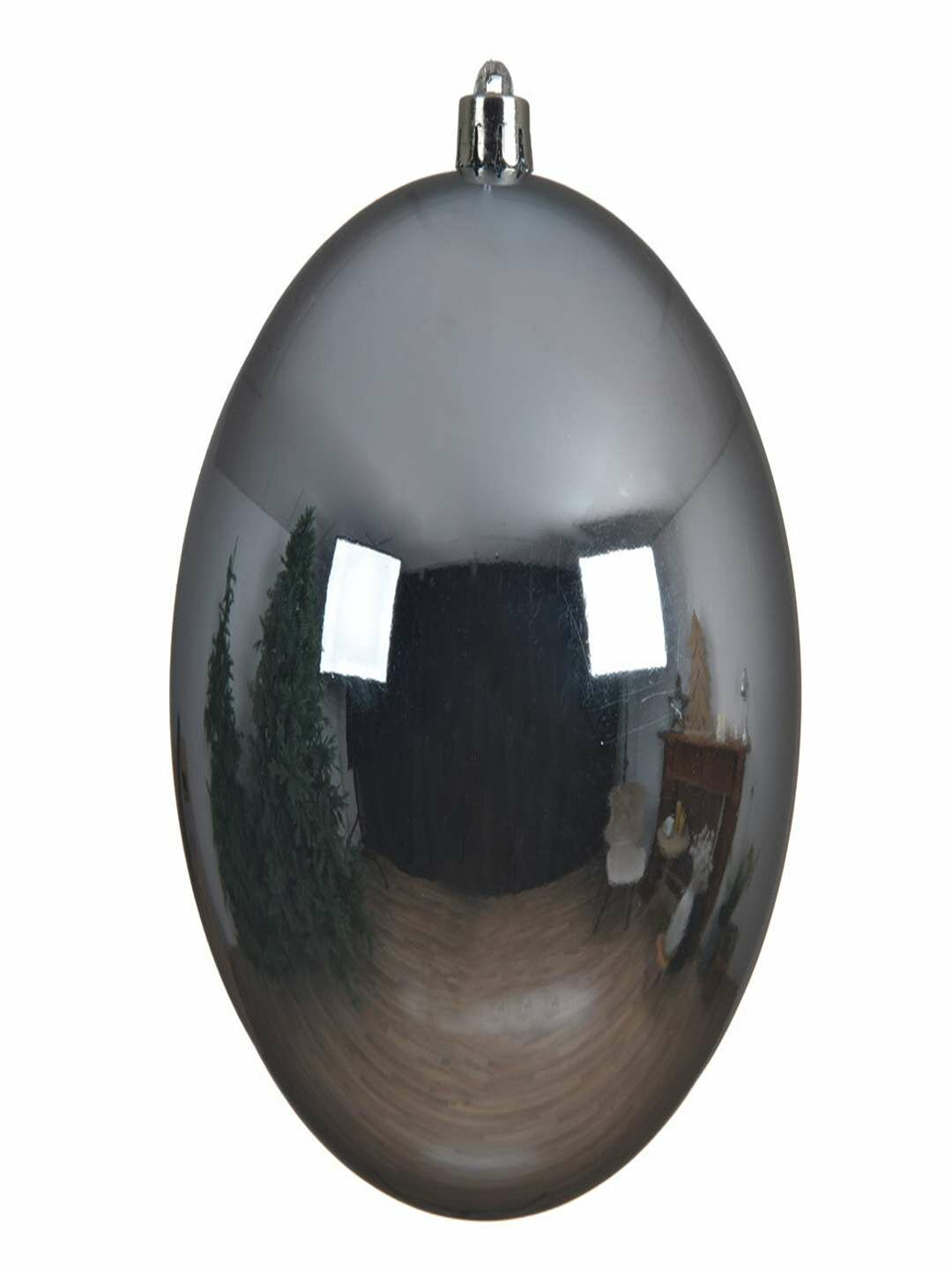 Глянцевый праздничный ёлочный шар «Сияние зимы» — 1 шт, яркий и стильный декор,25см.