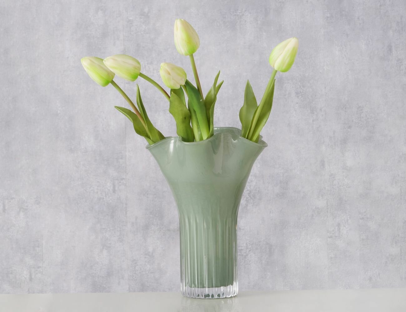 Декоративная ваза димаро, стекло, зелёная, 27 см, Boltze 2060220