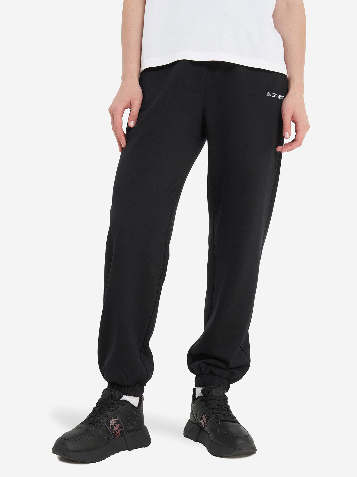 Брюки джоггеры Kappa, размер 54-56, черный — фото 1
