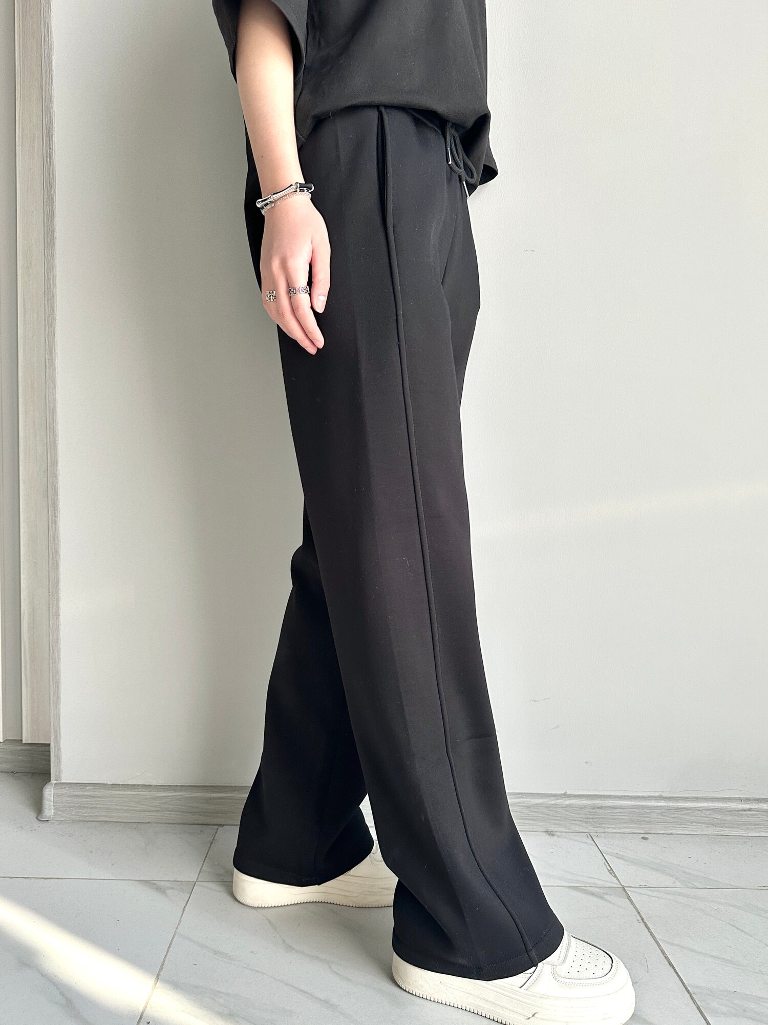 Брюки утеплённые INK Синий, черный, размер M, черный — фото 1