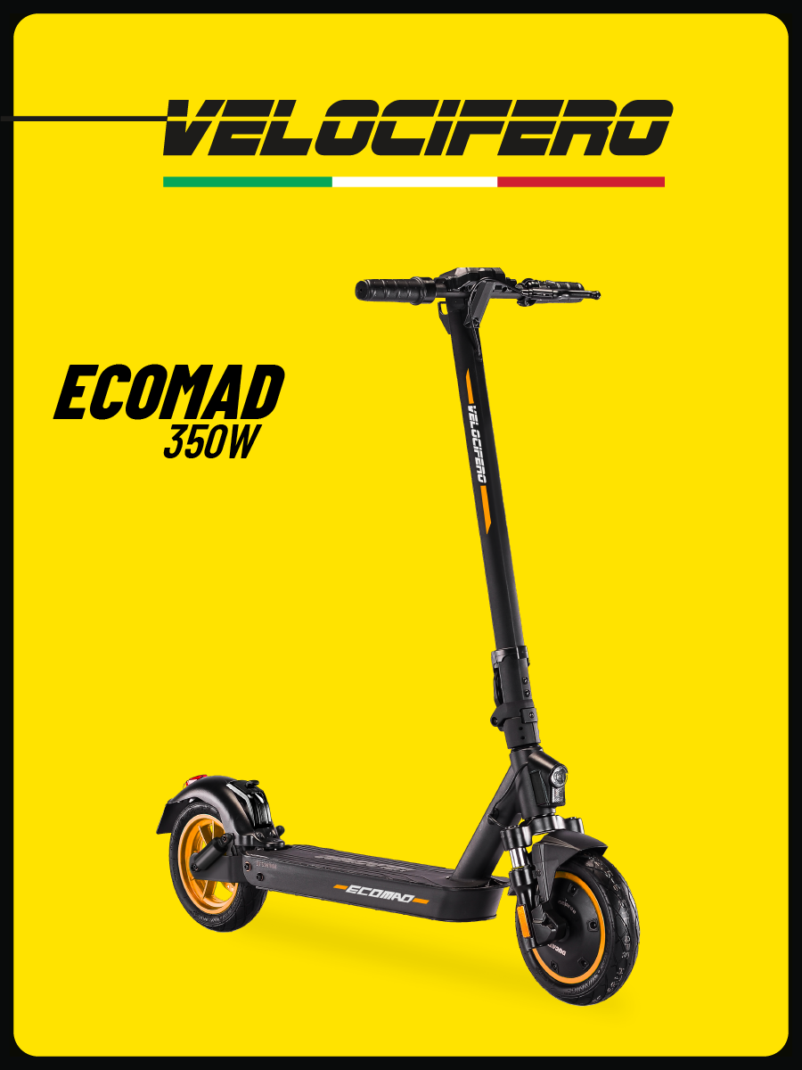 Электросамокат Velocifero ECOMAD Sport 350W Bl оранжевый