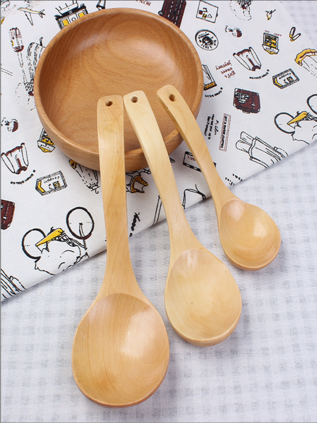 Половник и лопата для приготовления, нержавеющая сталь, дерево (бардовый)