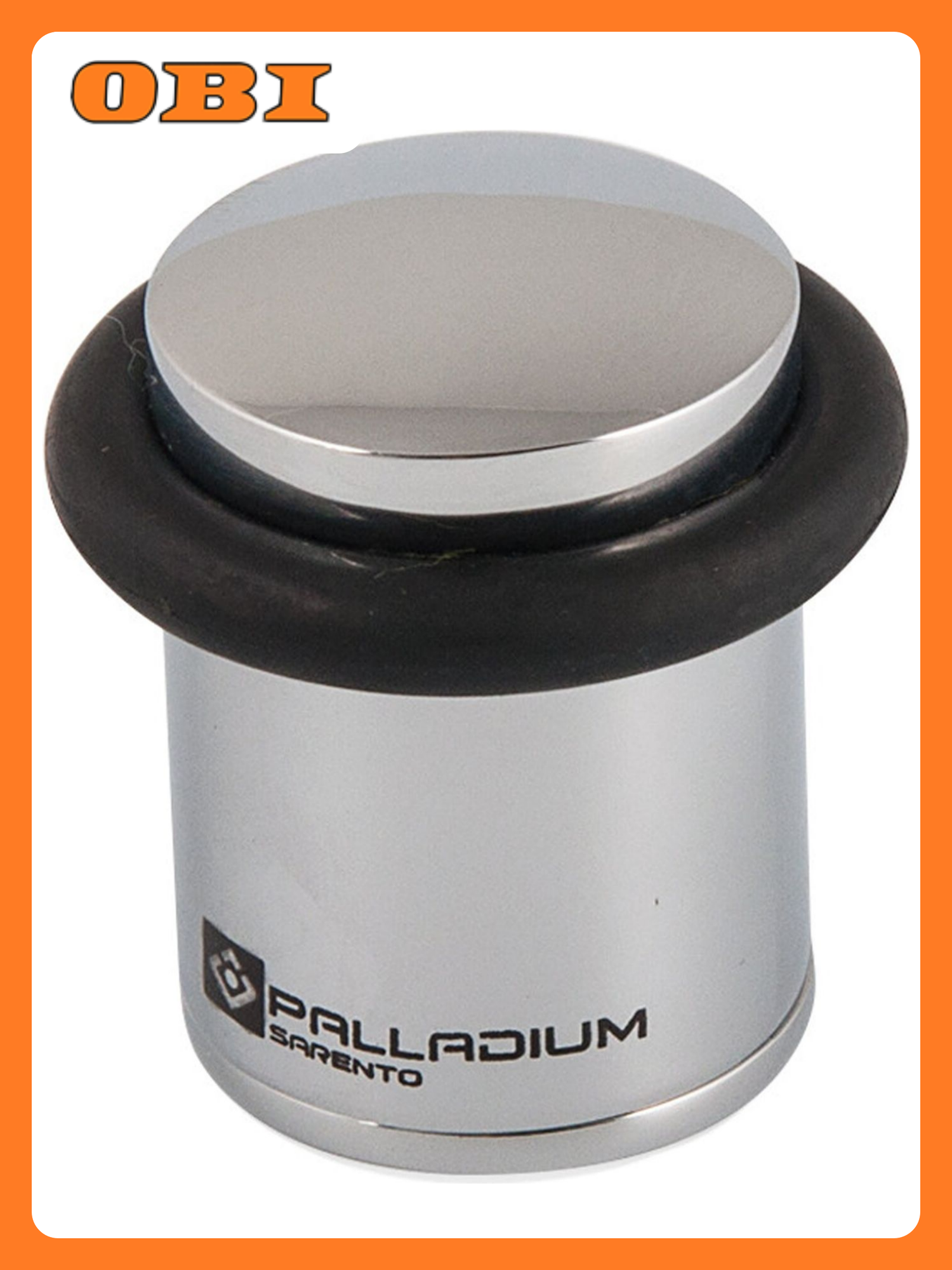 Дверной стопор PALLADIUM 04 CP напольный серебристый ЦАМ ширина 38 см