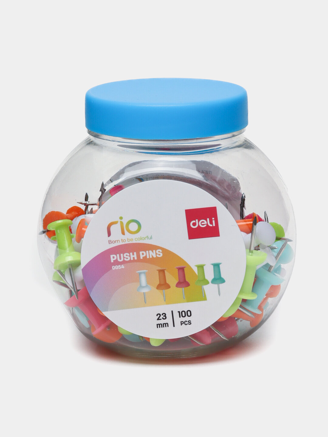 Кнопки канцелярские "Deli" E0054 — это качественные канцелярские кнопки, 23 mm, 100 шт