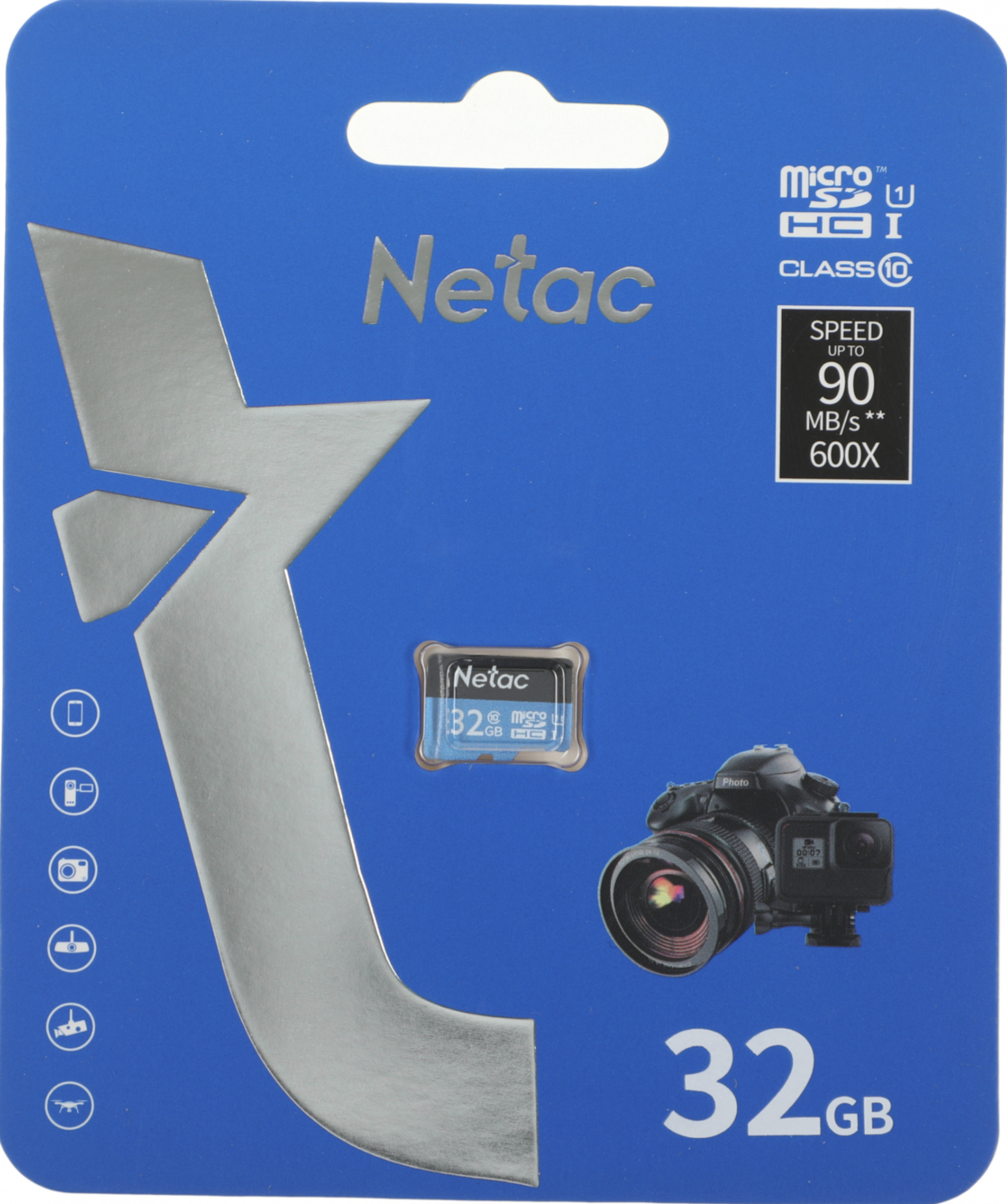 Карта памяти NETAC MICRO SDHC 32GB NT02P500STN-032G-S, без адаптера — фото 1