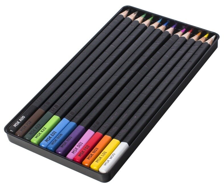 Набор акварельных карандашей Moleskine WATERCOLOUR EW7P12COLA, 12 цветов — фото 1