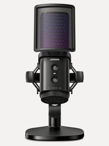 Изображение товара Микрофон настольный UGREEN CM581 (65629) USB-C Desktop Microphone 20Hz-20kHz. Цвет: черный