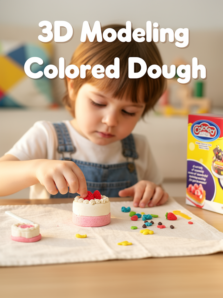 Набор пластилина Colored Dough, для детей 3-5 лет, развитие моторики и воображения