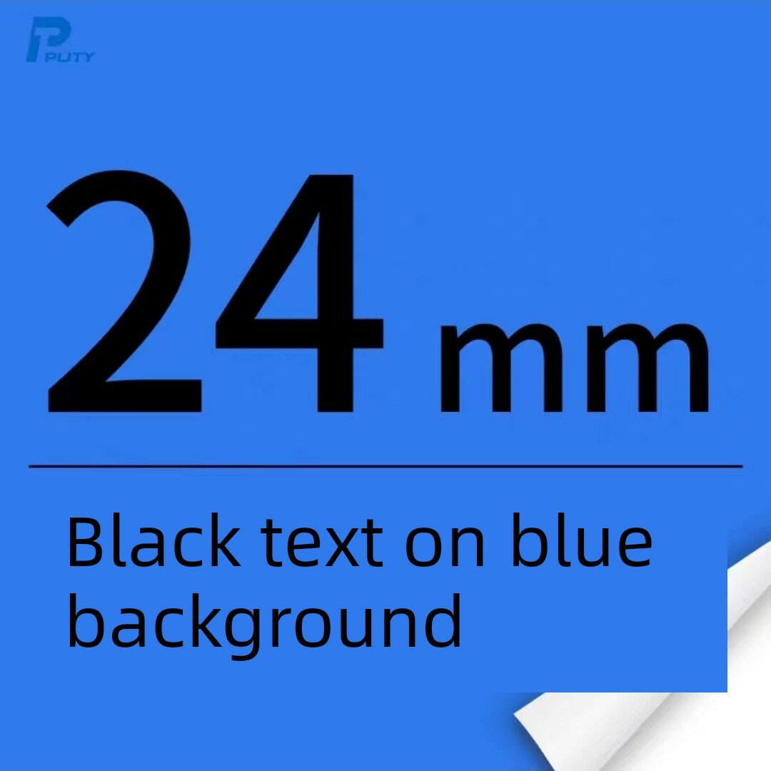 Рулон ленты для этикеток TZ2-551 24 мм, синий фон, черный текст для маркировочных принтеров TZ2