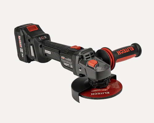 Изображение товара Шлифмашина угловая аккумуляторная Elitech HD CAG 2012BL (E2213.074.01) 125 мм 9500 об/мин 1 акб