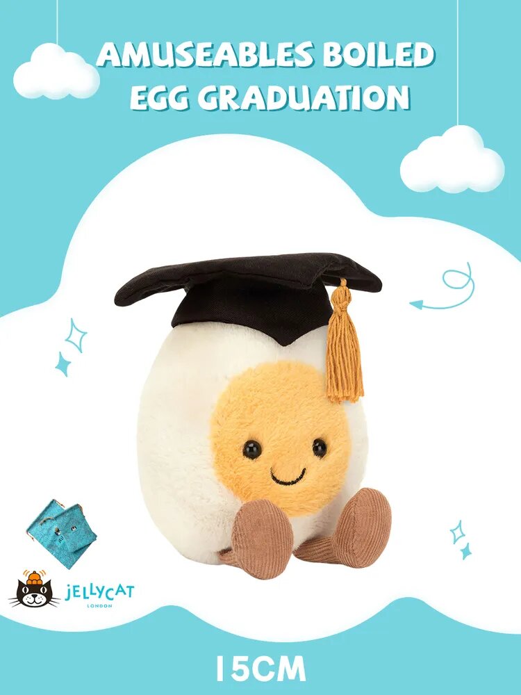 Мягкая игрушка JELLYCAT, Amuseables Boiled Egg Graduation