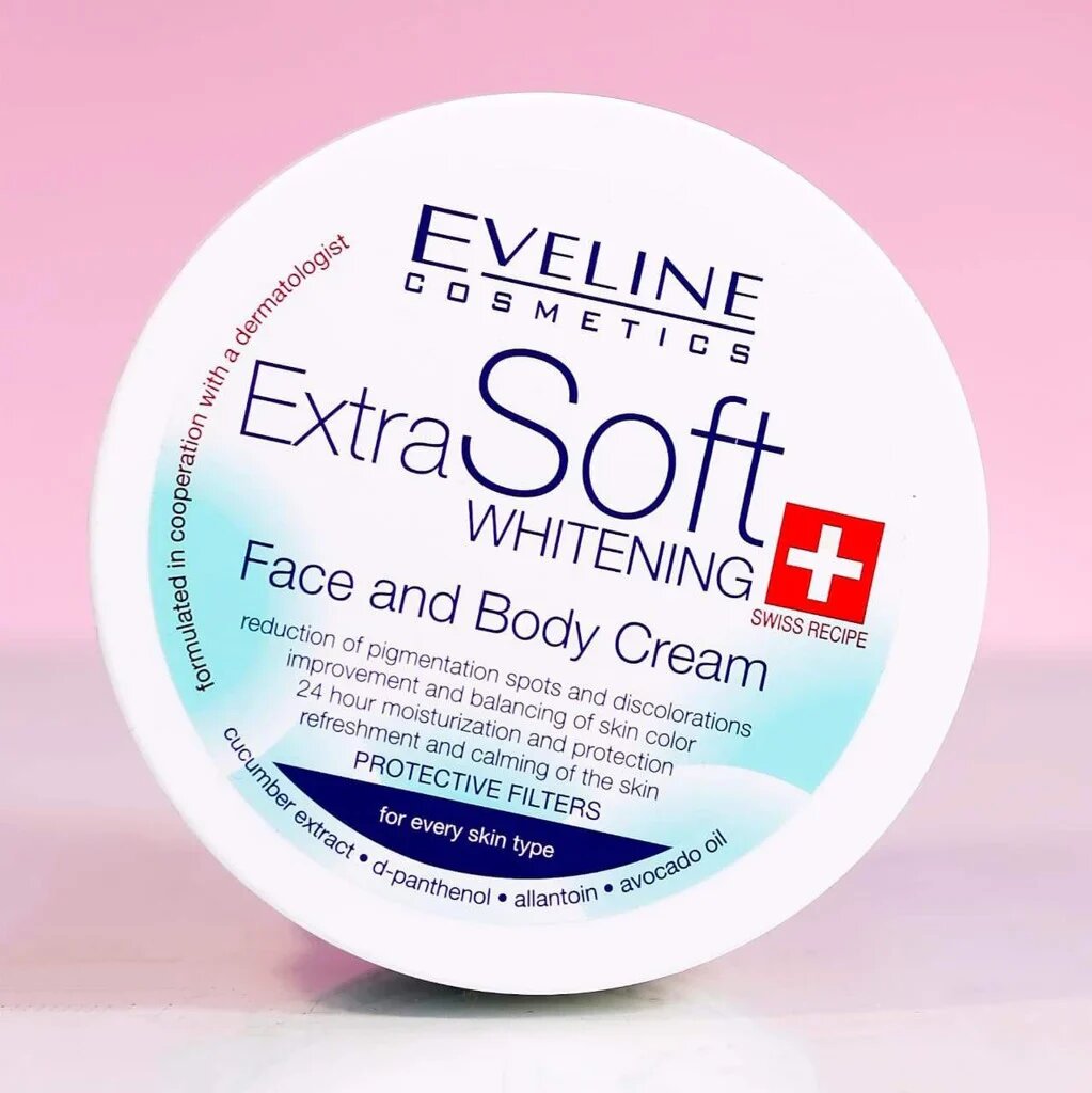 Крем отбеливающий Eveline Extra Soft, для лица и тела, 200мл — фото 1