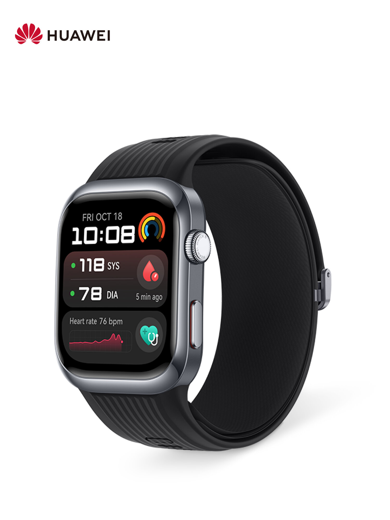 Смарт часы HUAWEI WATCH D2 Чёрный цвет, с измерением давления