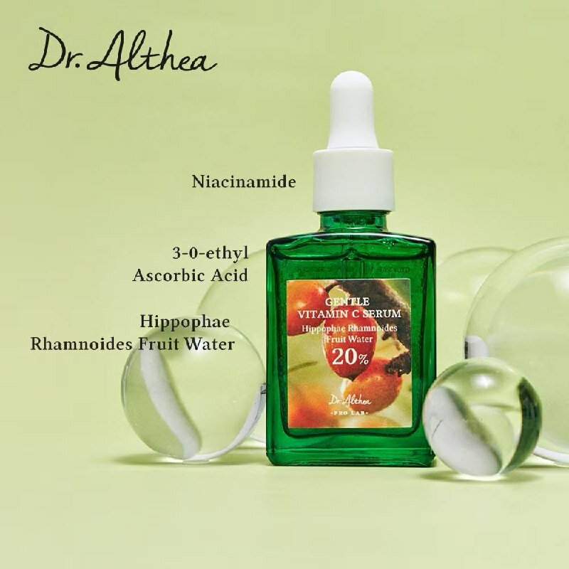 Ультрамягкая сыворотка для лица Dr. Althea Gentle Vitamin C с ниацинамидом и 20% облепиховой водой