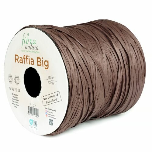 Пряжа Fibra Natura Raffia Big 119-04 (1 моток, 300г/690м) шоколад