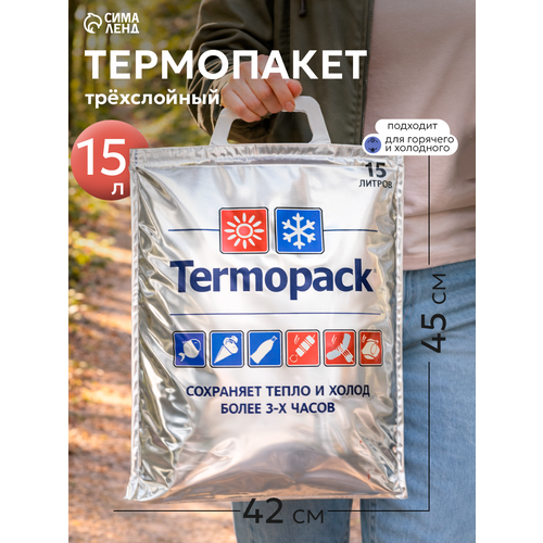 Термопакет трёхслойный, 42 х 45 см (внеш. метал/внутр. метал.)