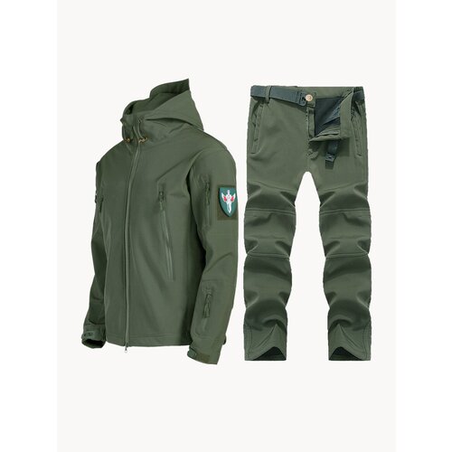 Куртка Soft Shell, мужская, осенне-зимняя, XL, зеленая