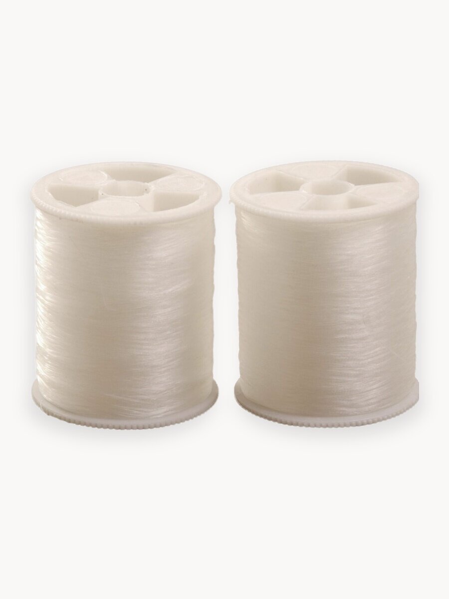 Нить для бисера / мононить / белая 0,15 мм, 200 м 2 шт.