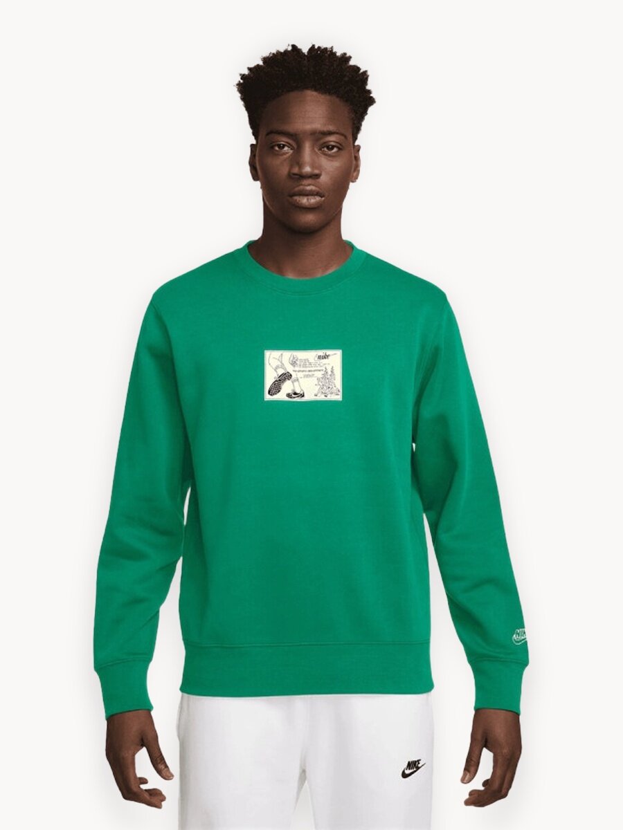 Толстовка NIKE Club, размер XL , , зеленый