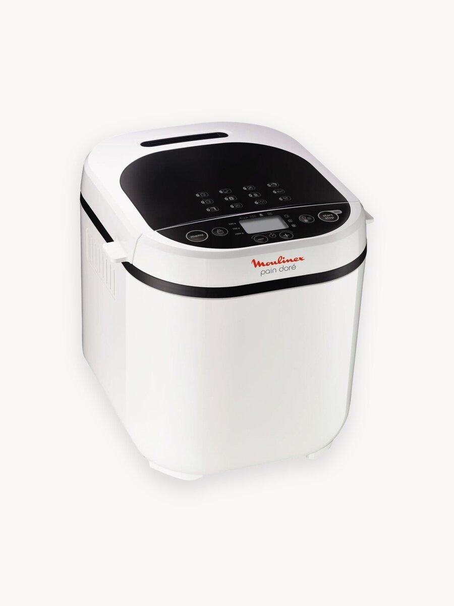 Хлебопечь Moulinex Pain dore OW2101, 12 программ, антипригарное покрытие, белая