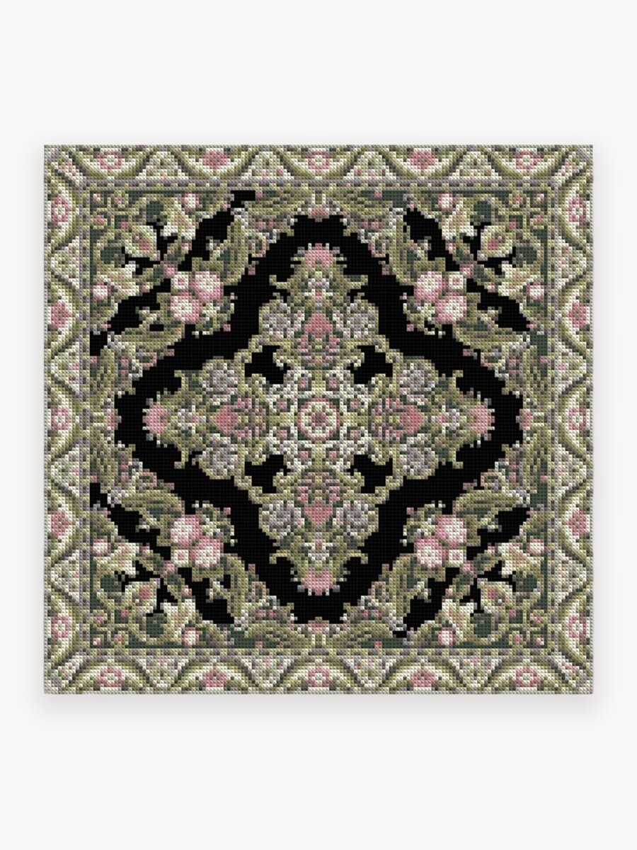 Алмазная мозаика на подрамнике - вышивка Ковер твоей мамы 40 х 40 см